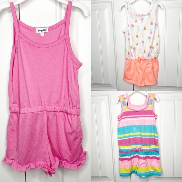 Splendid Other - 3 Piece Romper Set Stripes Pink Pineapple Splendid Circo Girls 3T